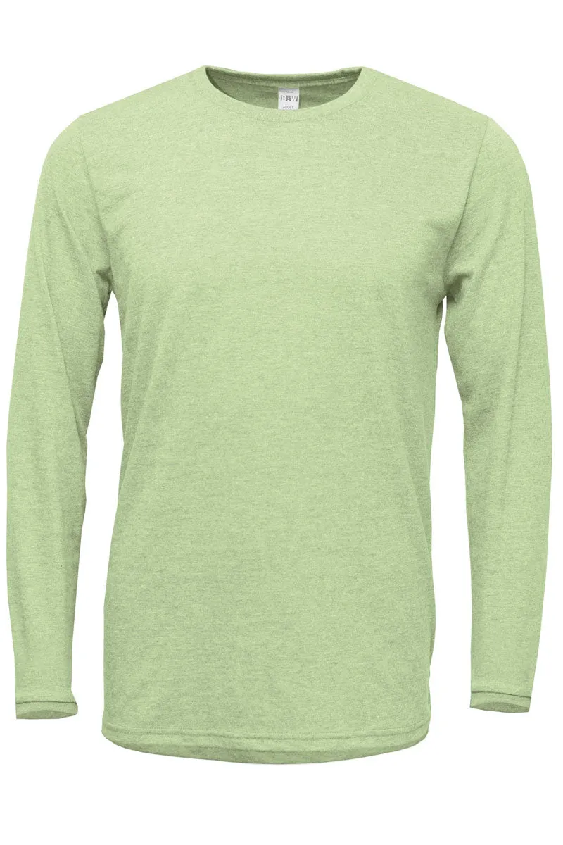 Give Thanks For He Is Good Adult Soft-Tek Blend Long Sleeve Tee