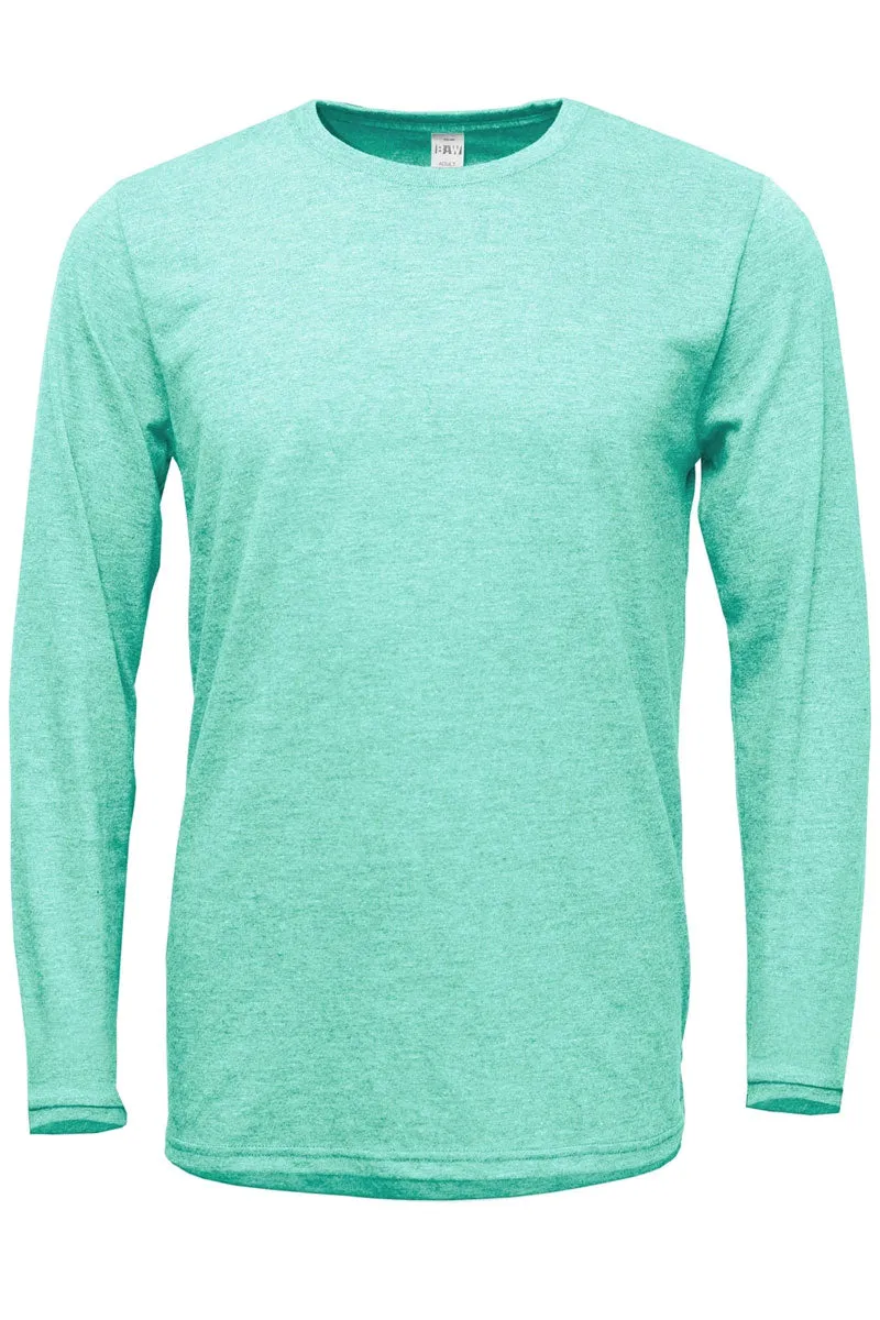 Give Thanks For He Is Good Adult Soft-Tek Blend Long Sleeve Tee