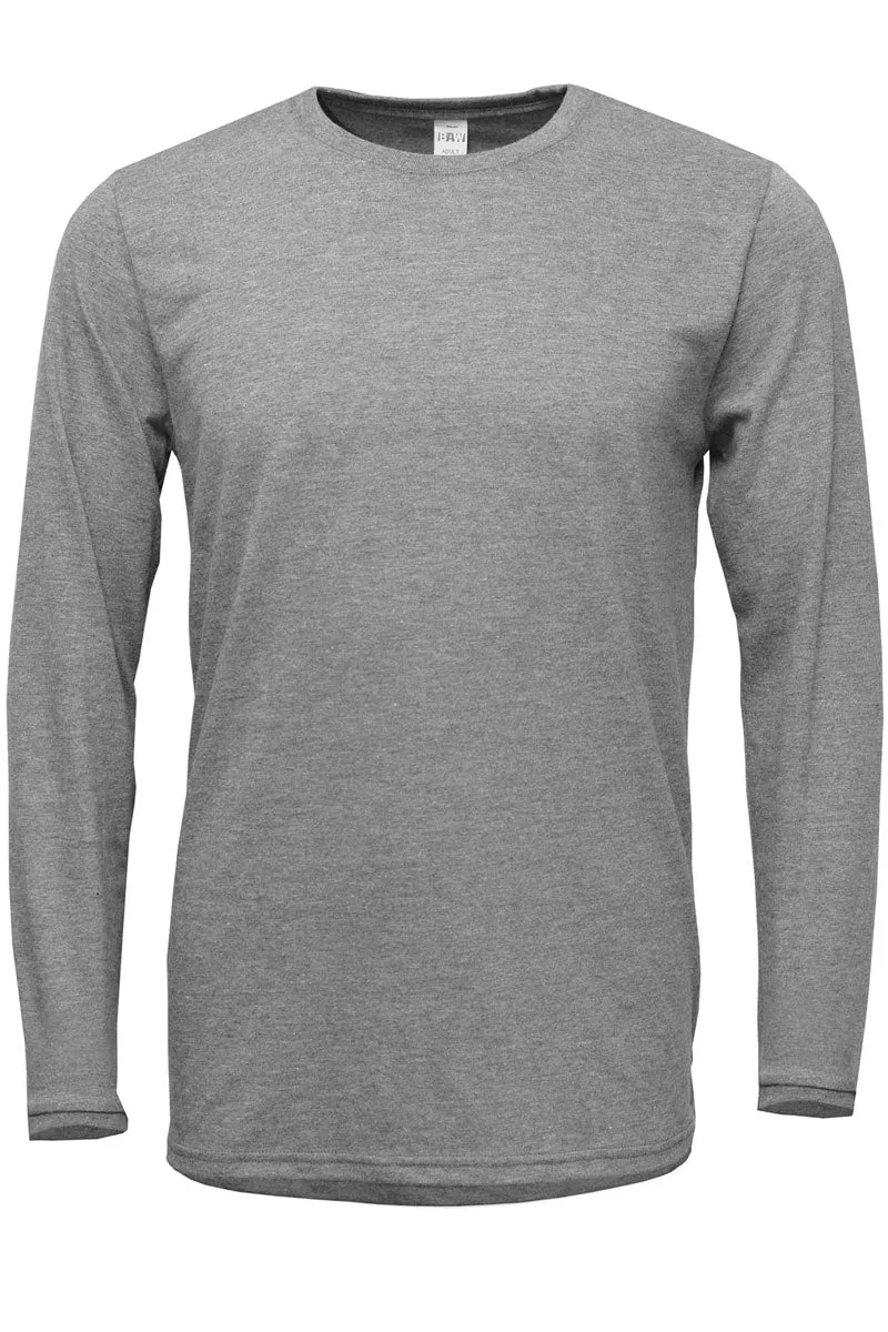 Give Thanks For He Is Good Adult Soft-Tek Blend Long Sleeve Tee