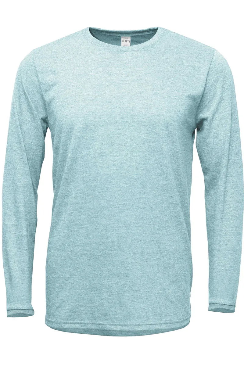 Give Thanks For He Is Good Adult Soft-Tek Blend Long Sleeve Tee