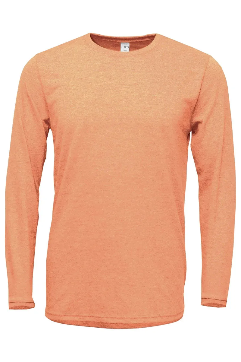 Give Thanks For He Is Good Adult Soft-Tek Blend Long Sleeve Tee