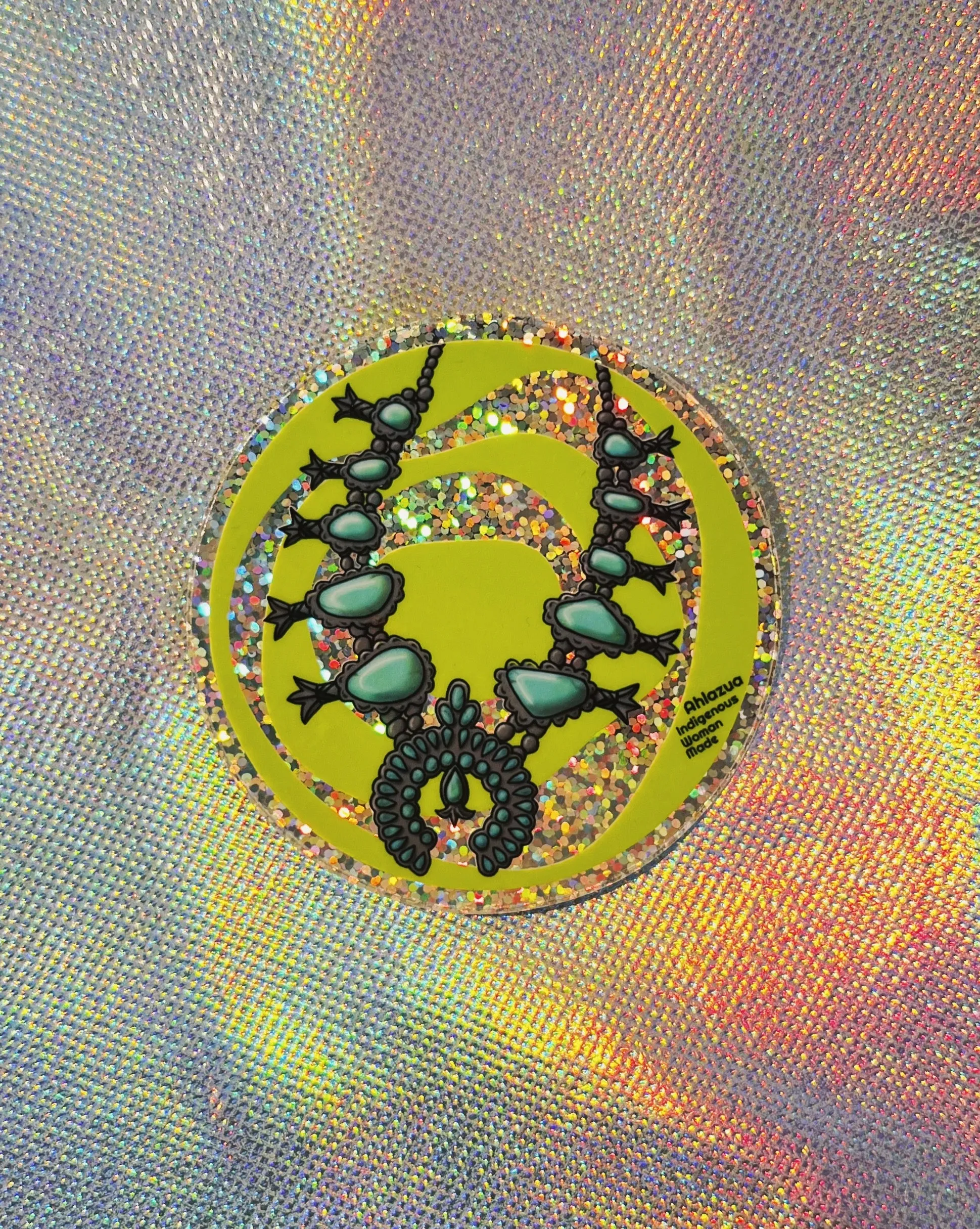 Glitter Holographic Squash Blossom