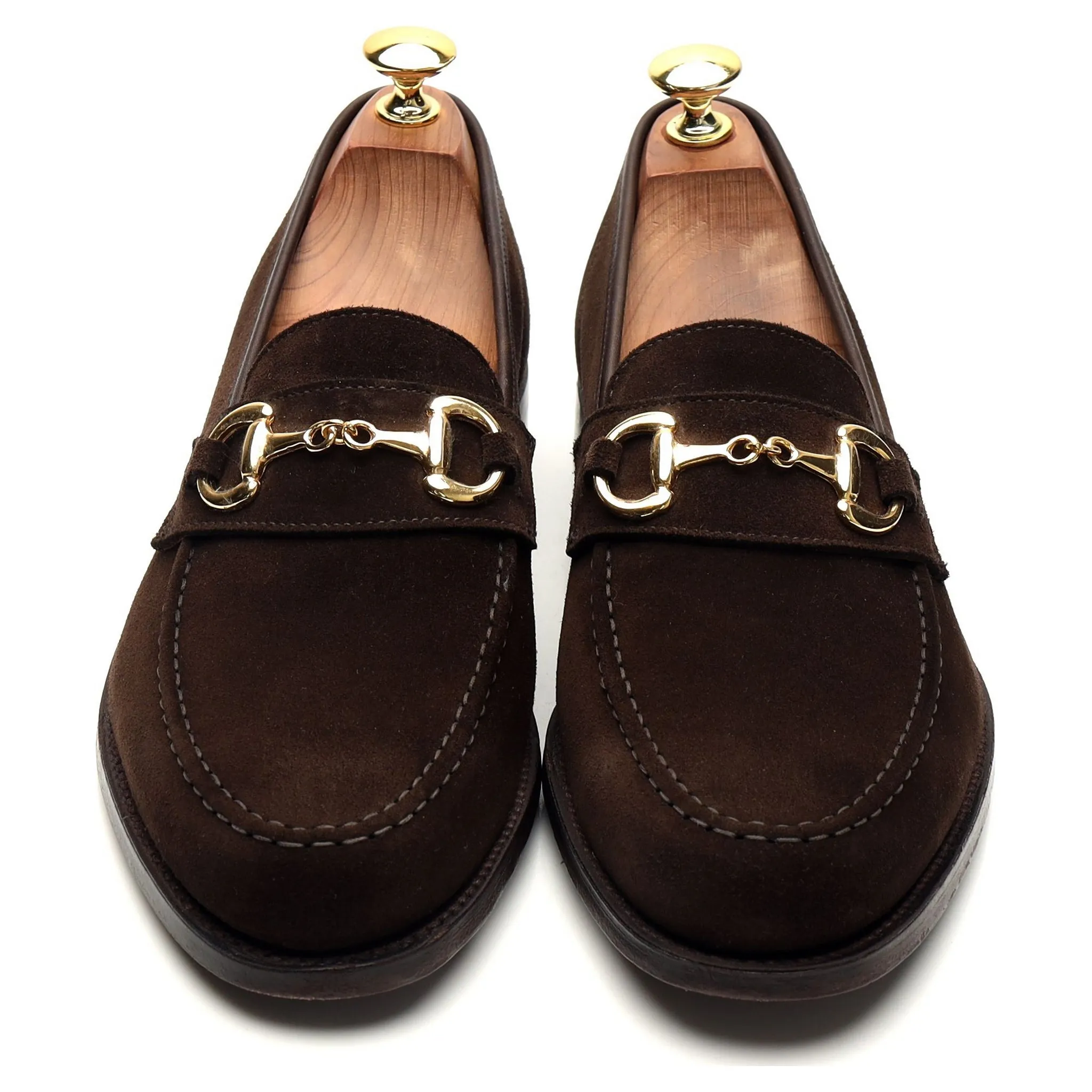 'Goldman' Dark Brown Suede Horse-bit Loafer UK 8 E