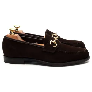 'Goldman' Dark Brown Suede Horse-bit Loafer UK 8 E