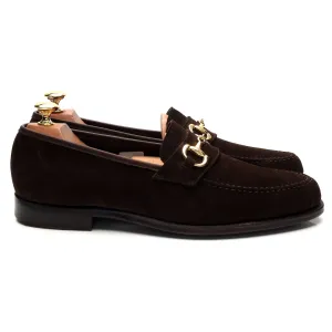 'Goldman' Dark Brown Suede Horse-bit Loafer UK 9 E
