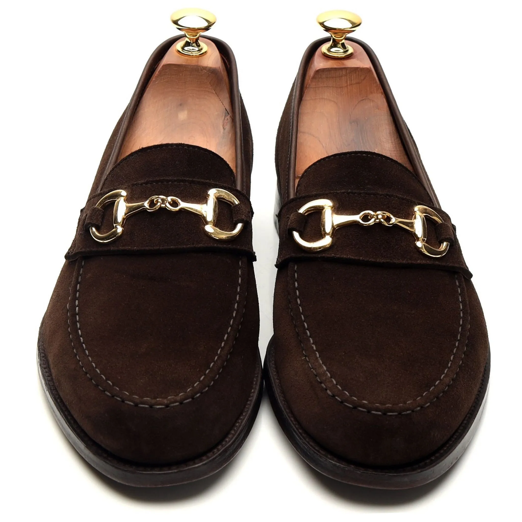 'Goldman' Dark Brown Suede Horse-bit Loafer UK 9 E