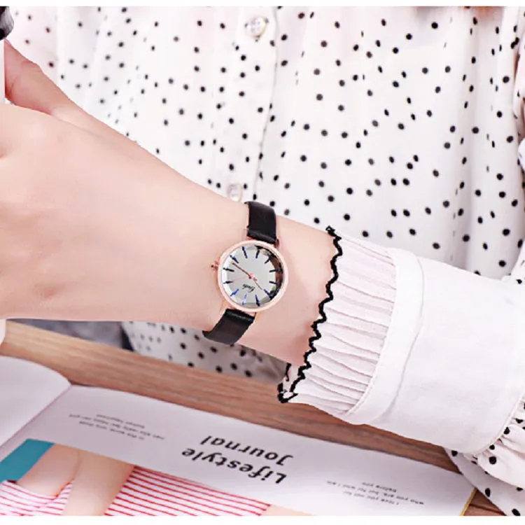Gradient Dial With Scale Women's Watch