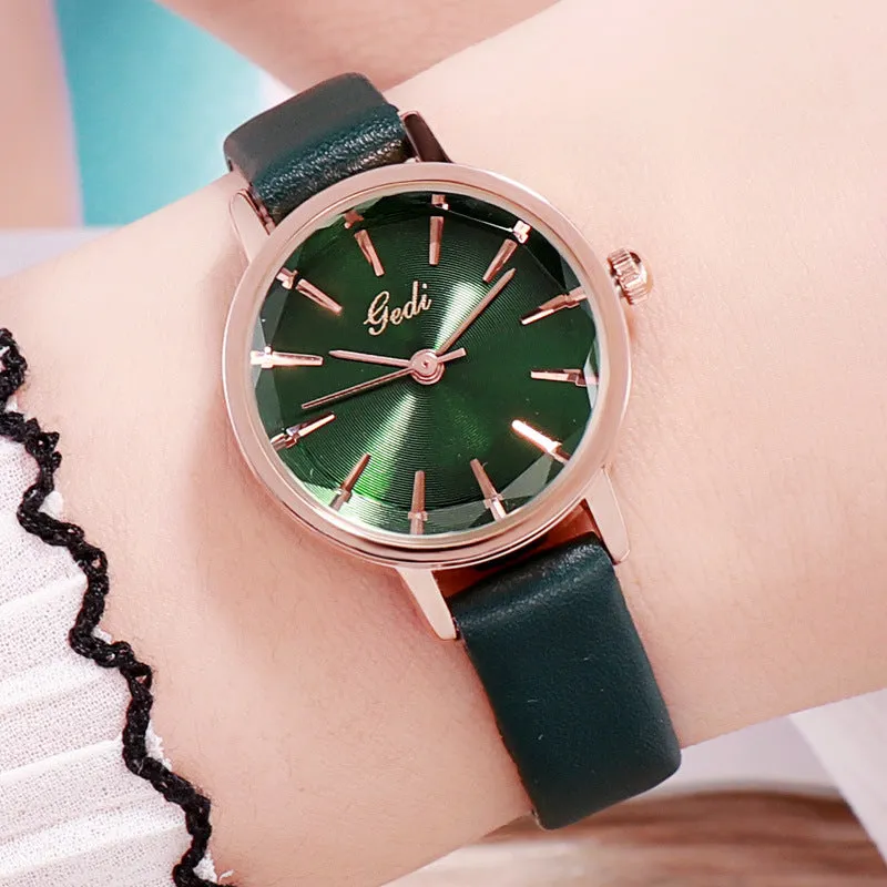 Gradient Dial With Scale Women's Watch