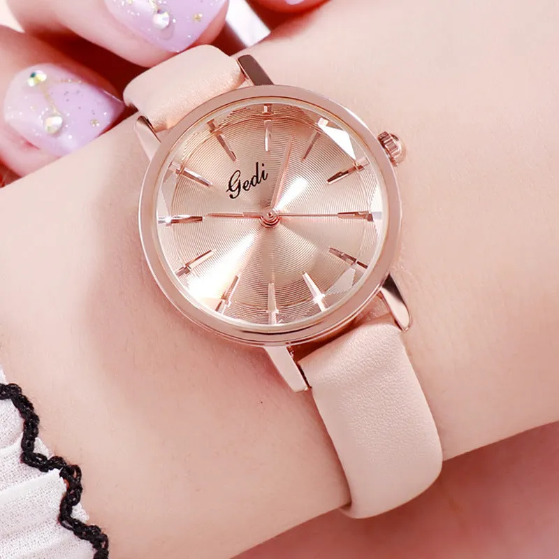 Gradient Dial With Scale Women's Watch