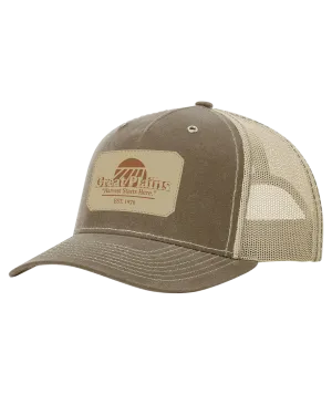 Great Plains Richardson Waxed Cotton Trucker Cap - Leather Patch
