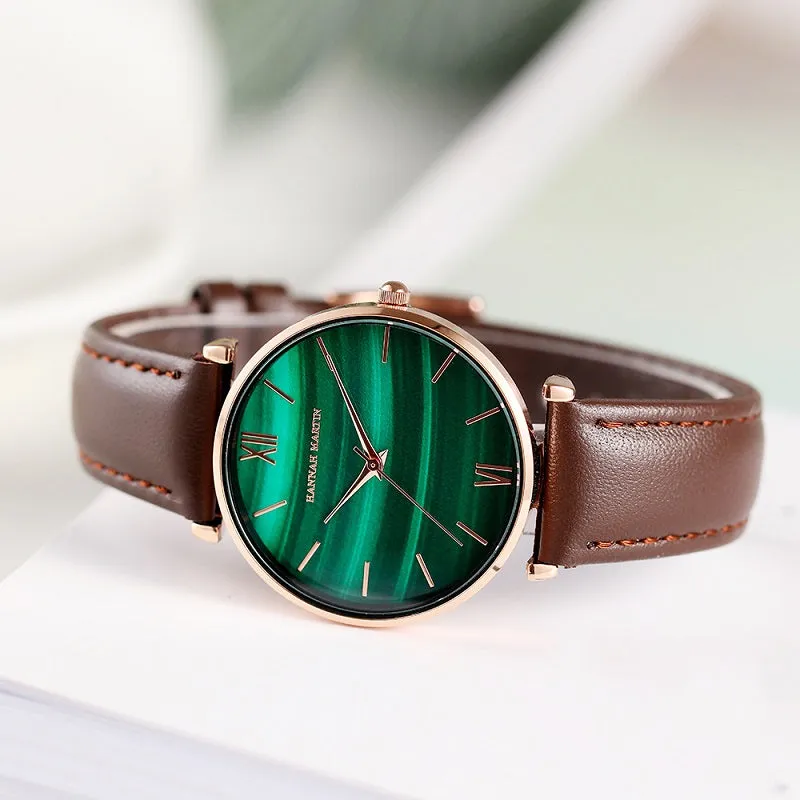 Green Dial Mesh Strap Women's Watch