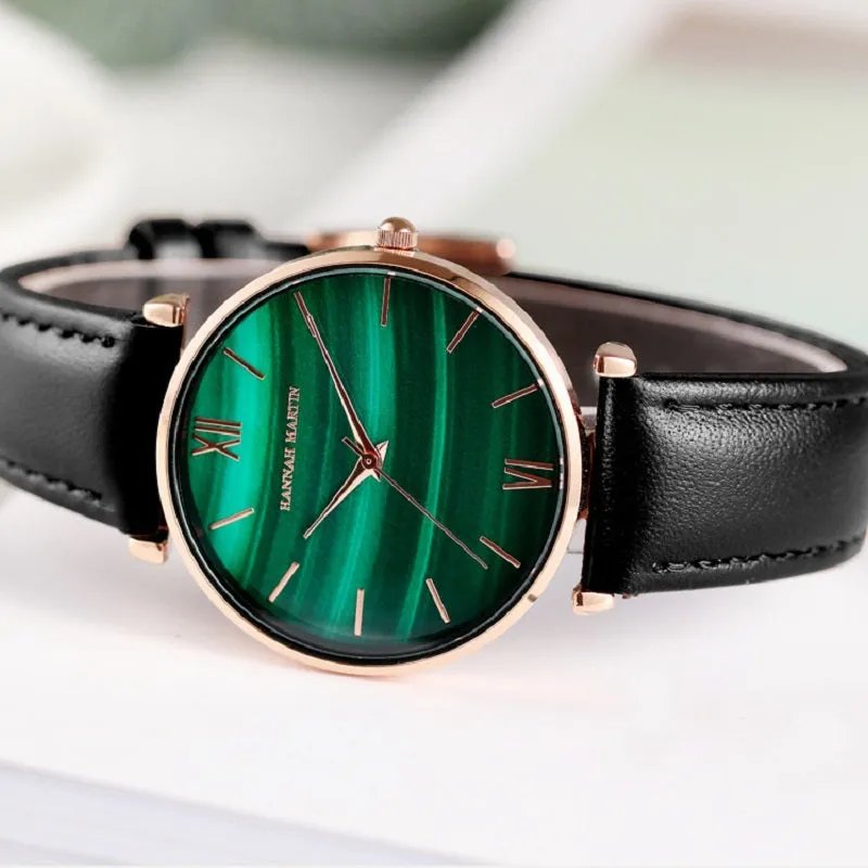 Green Dial Mesh Strap Women's Watch