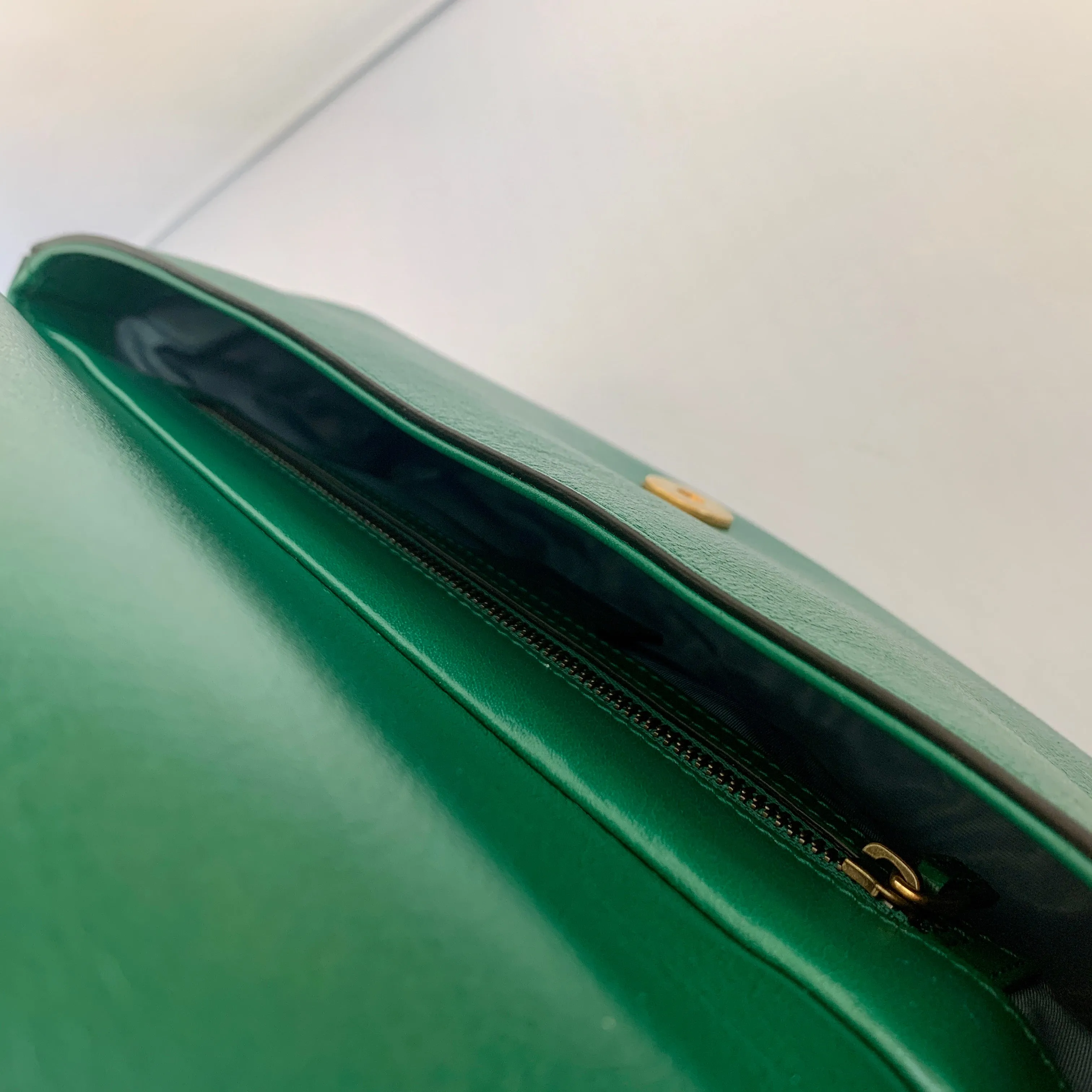 Gucci Thiara Double Envelope Shoulder Bag in Green and Blue