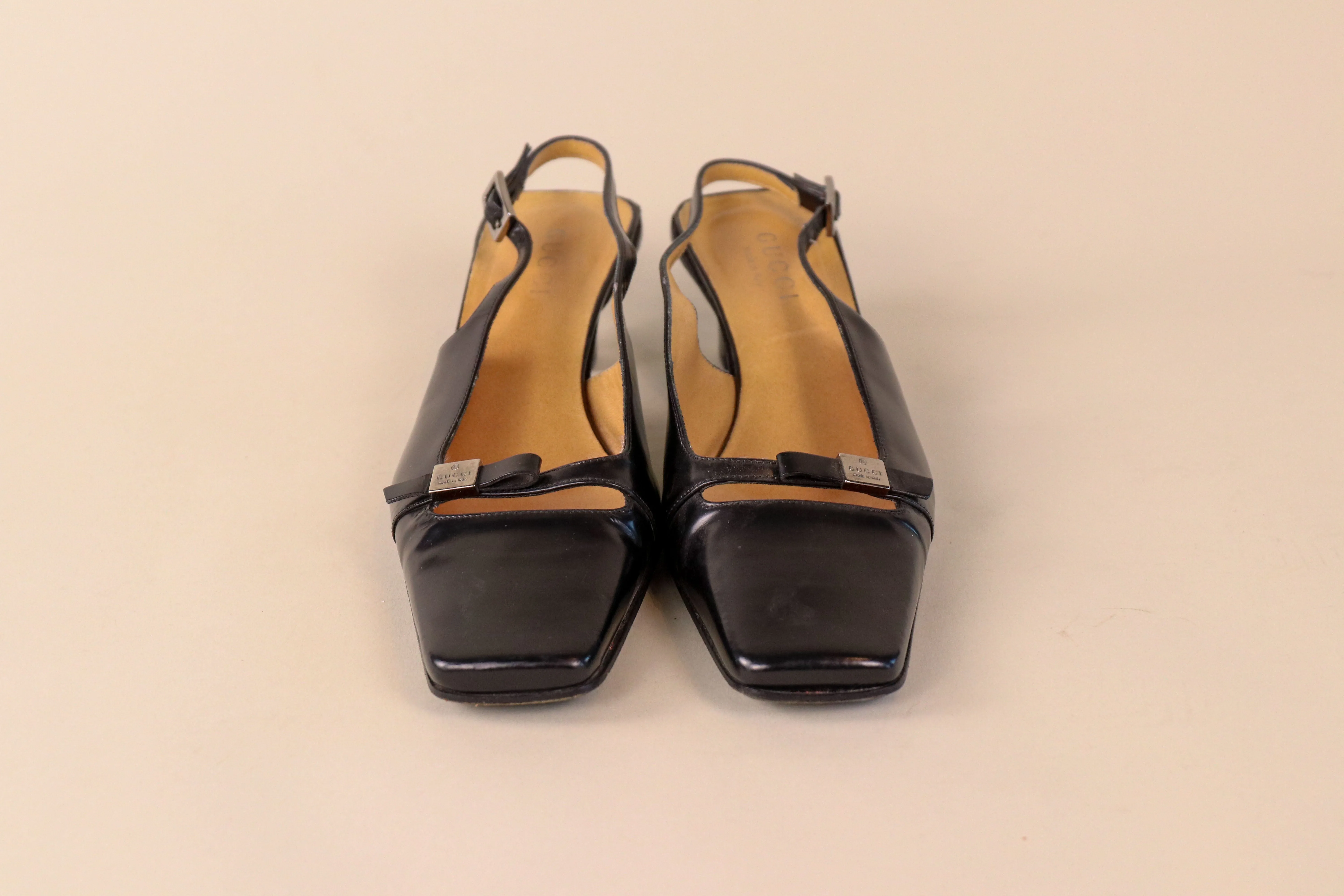 Gucci - Vintage Square Toe Sling Back