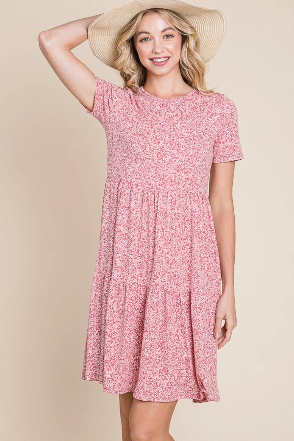 Hazel Blues® |  BOMBOM Printed Short Sleeve Mini Dress