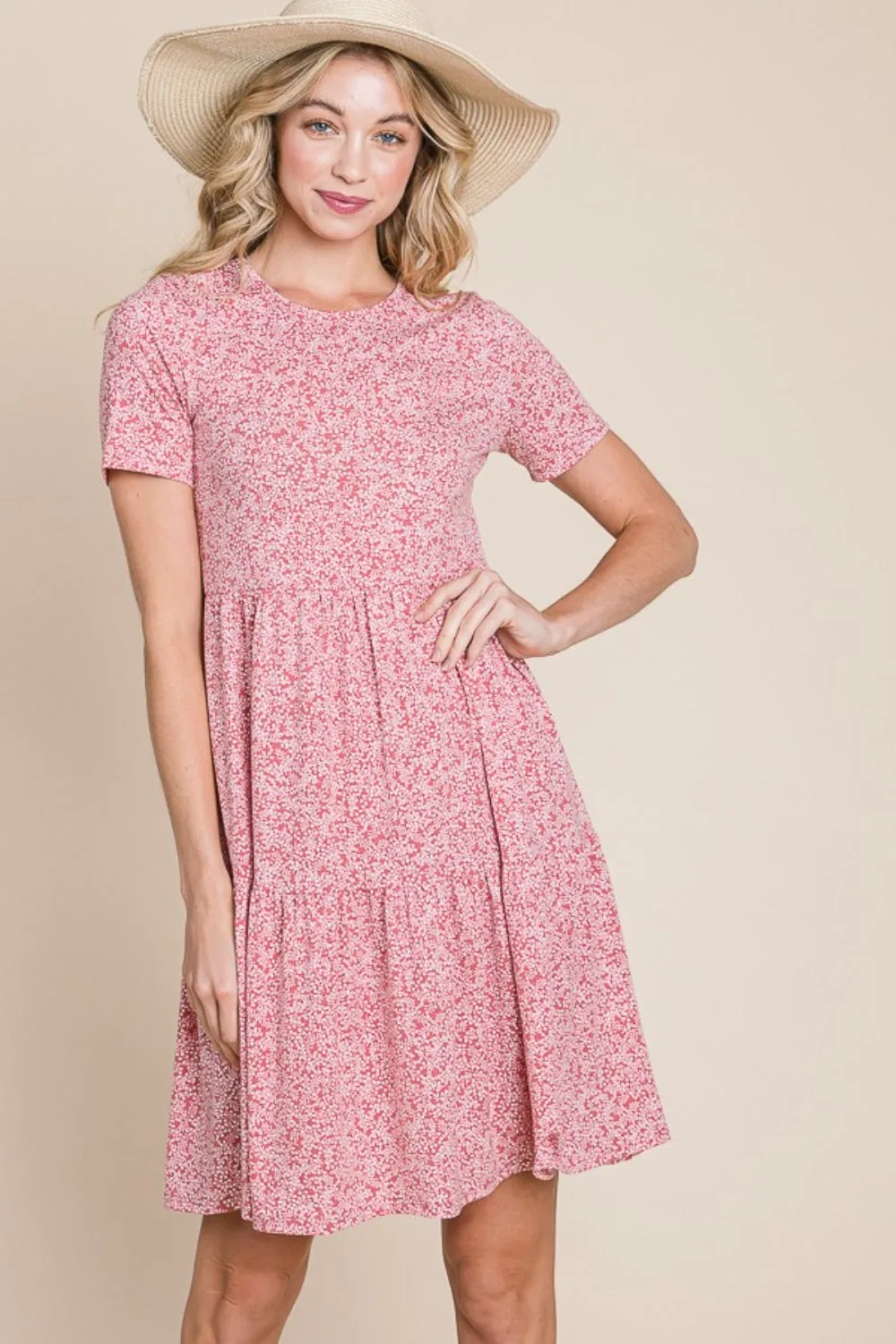 Hazel Blues® |  BOMBOM Printed Short Sleeve Mini Dress