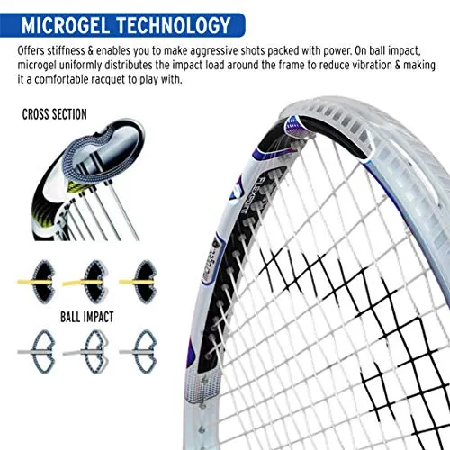 HEAD Micro Gel Graphite 125 Squash Racquet | Ideal for Men & Women (216008) - Multi Color