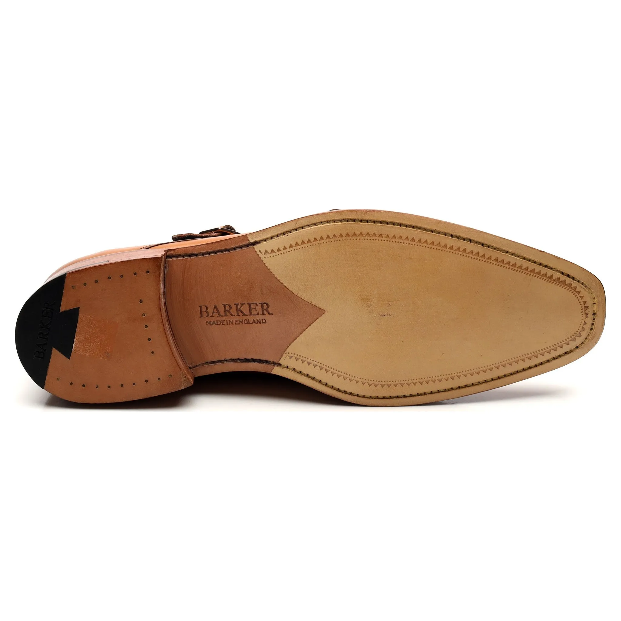'Hillman' Tan Brown Leather Double Monk Strap UK 9 F