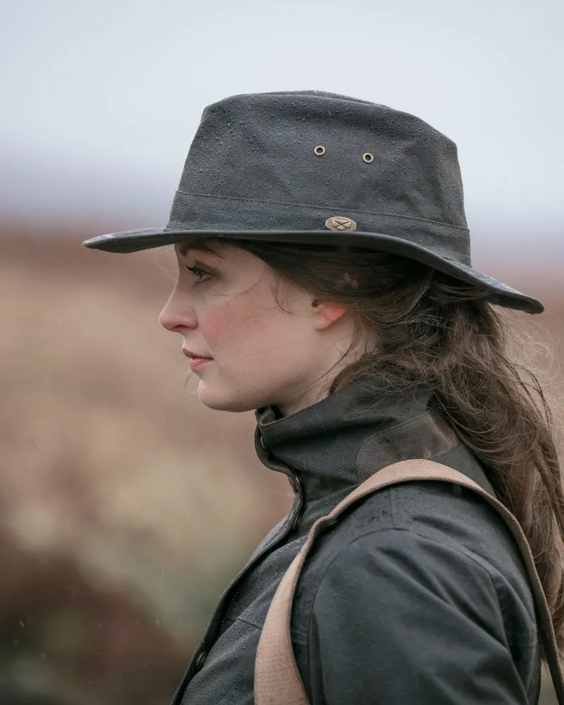 Hoggs of Fife Caledonia Waxed Hat - Antique Olive