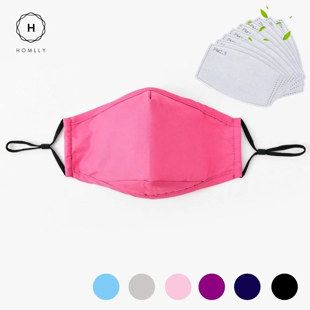 Homlly Washable Face Mask With Adjustable Straps Mask