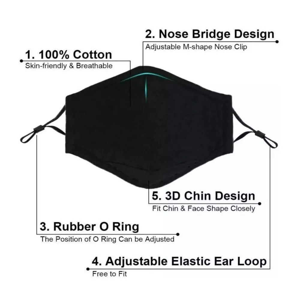 Homlly Washable Face Mask With Adjustable Straps Mask