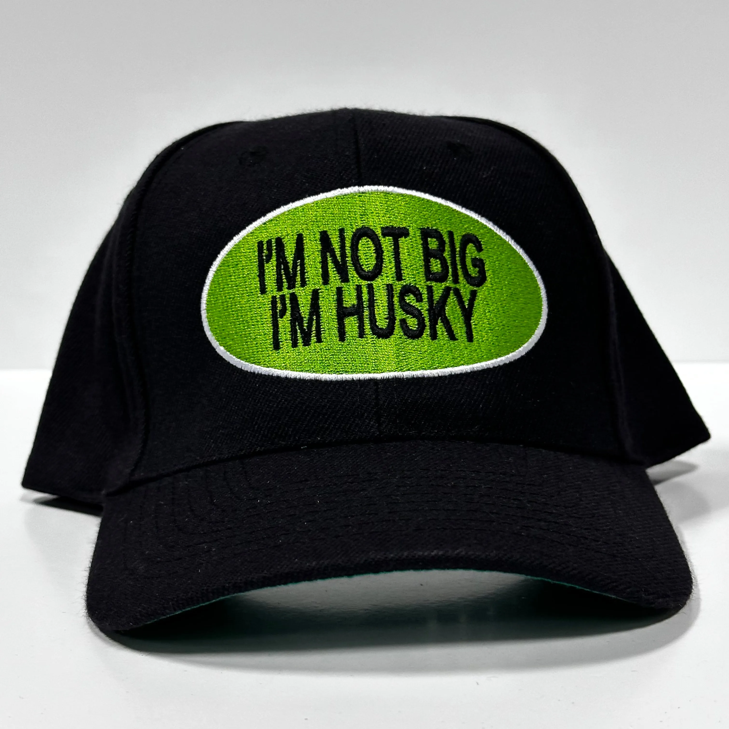 I’m Not Big I’m Husky Vintage Black Snapback Hat Cap Custom Embroidery
