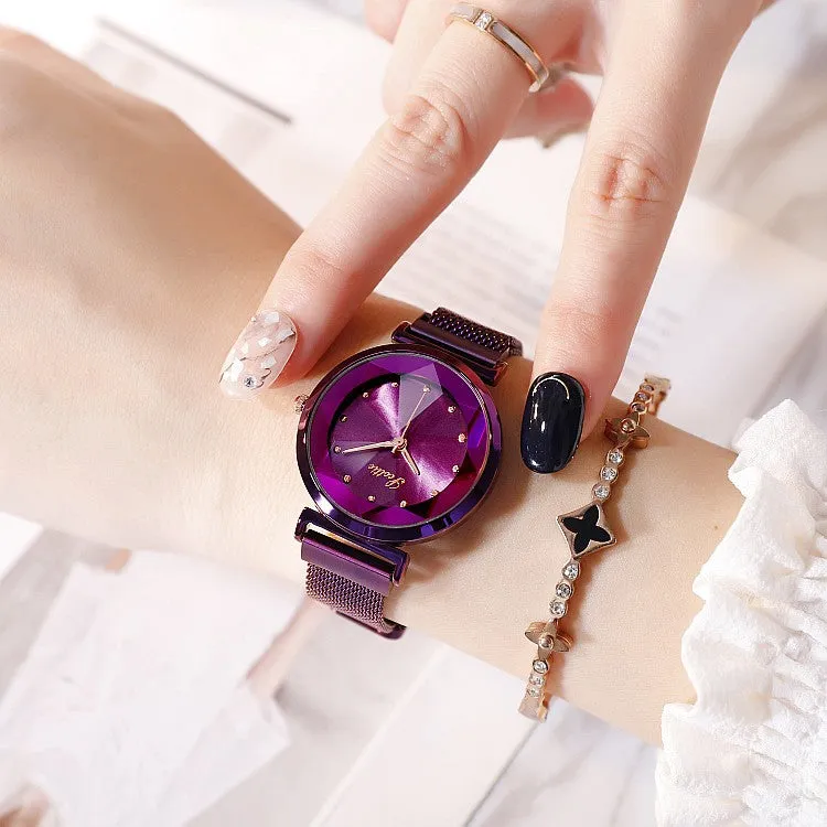 Irregular Mirror Mesh Strap Women's Watch