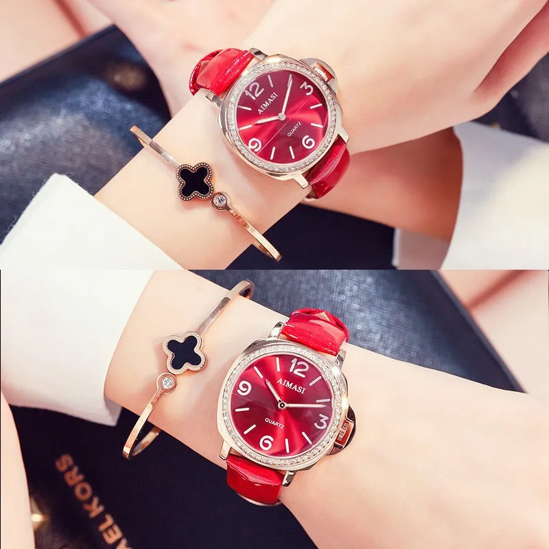 Irregular Round Frame Women's Watch
