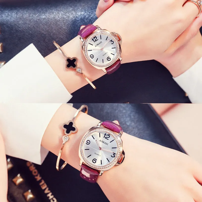 Irregular Round Frame Women's Watch