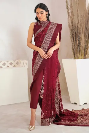 Jazmin Embroidered Chiffon 2022 | FUSION OF DELUXE | CHERRY ROSE B