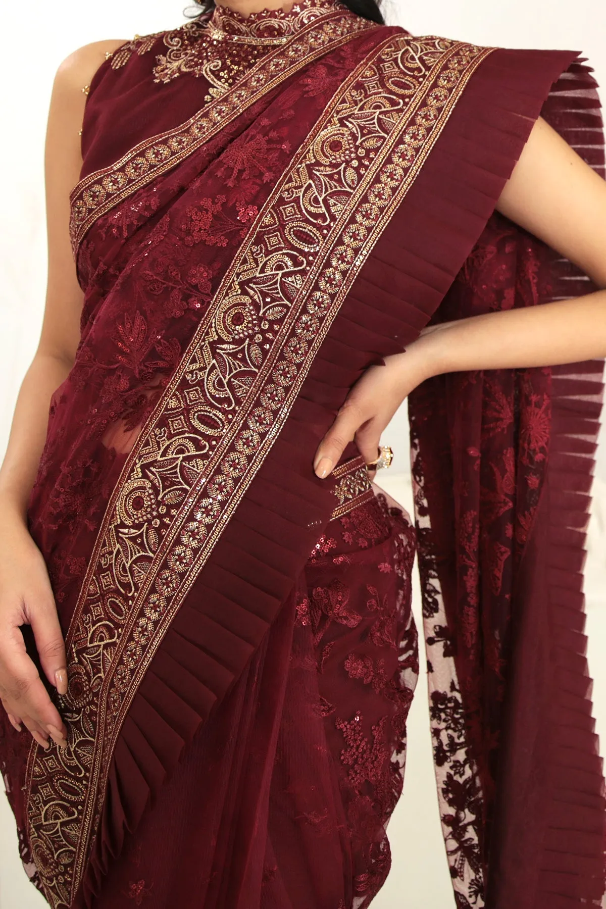 Jazmin Embroidered Chiffon 2022 | FUSION OF DELUXE | CHERRY ROSE B