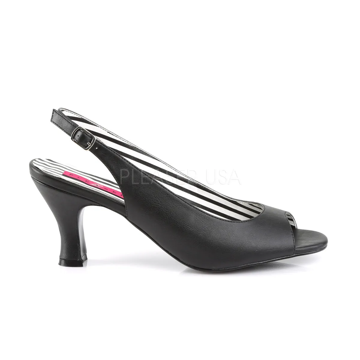 JENNA-02  Black Faux Leather