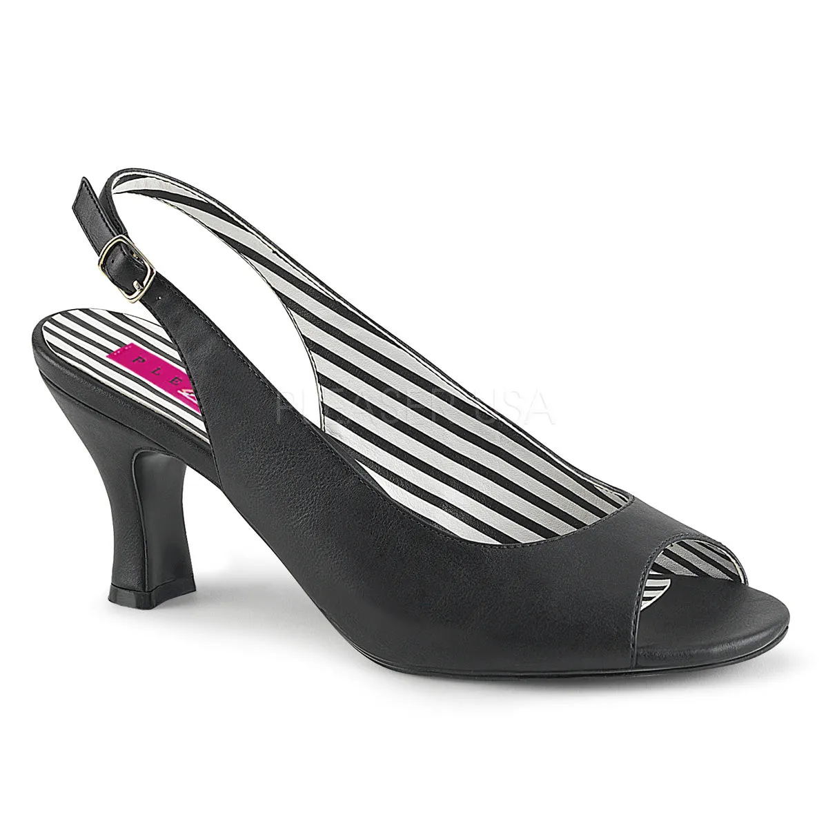 JENNA-02  Black Faux Leather