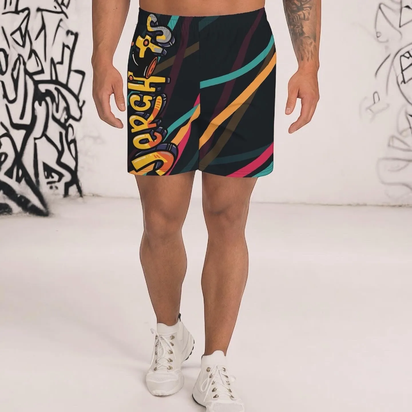 Jerghats Gffti Unisex Athletic Long Shorts