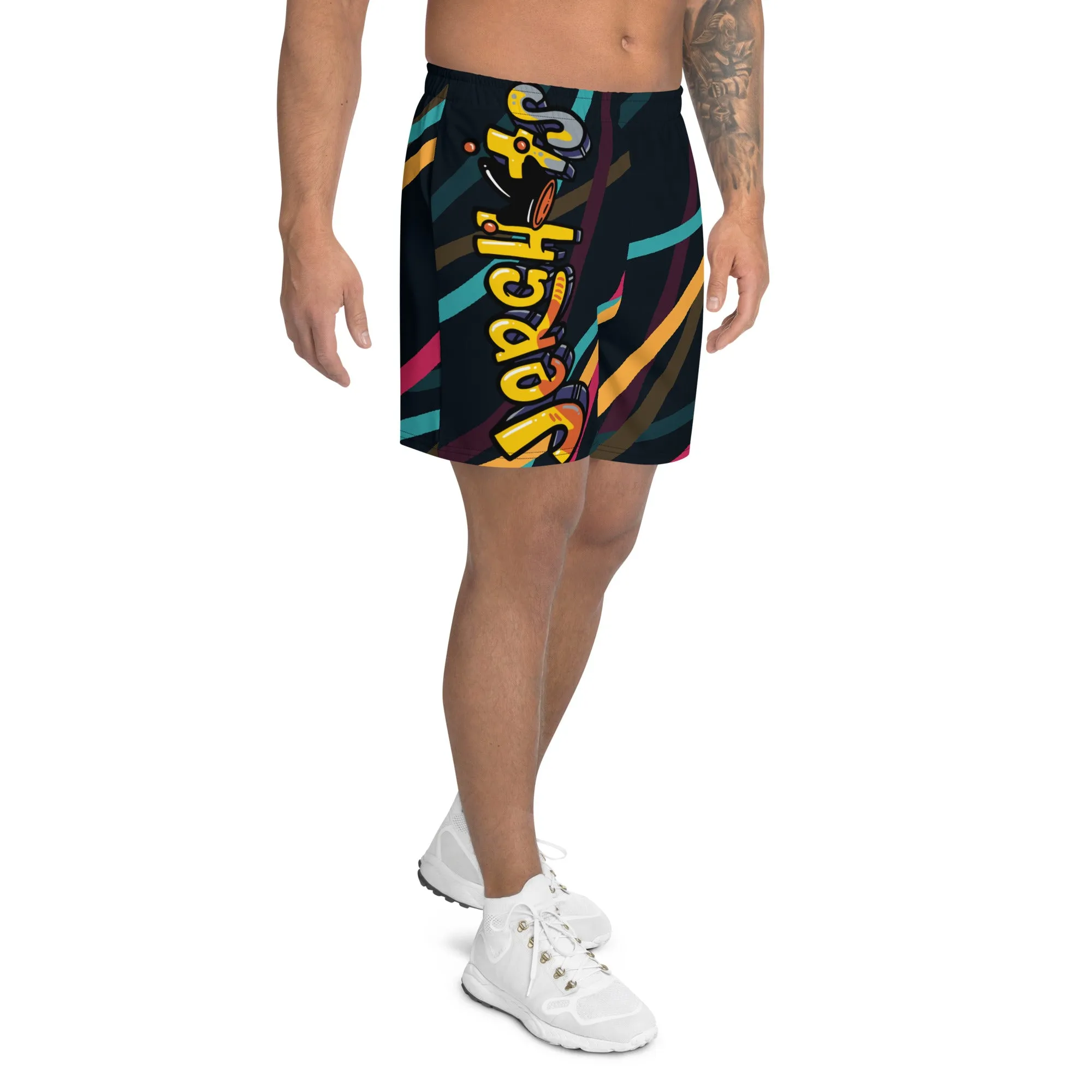 Jerghats Gffti Unisex Athletic Long Shorts