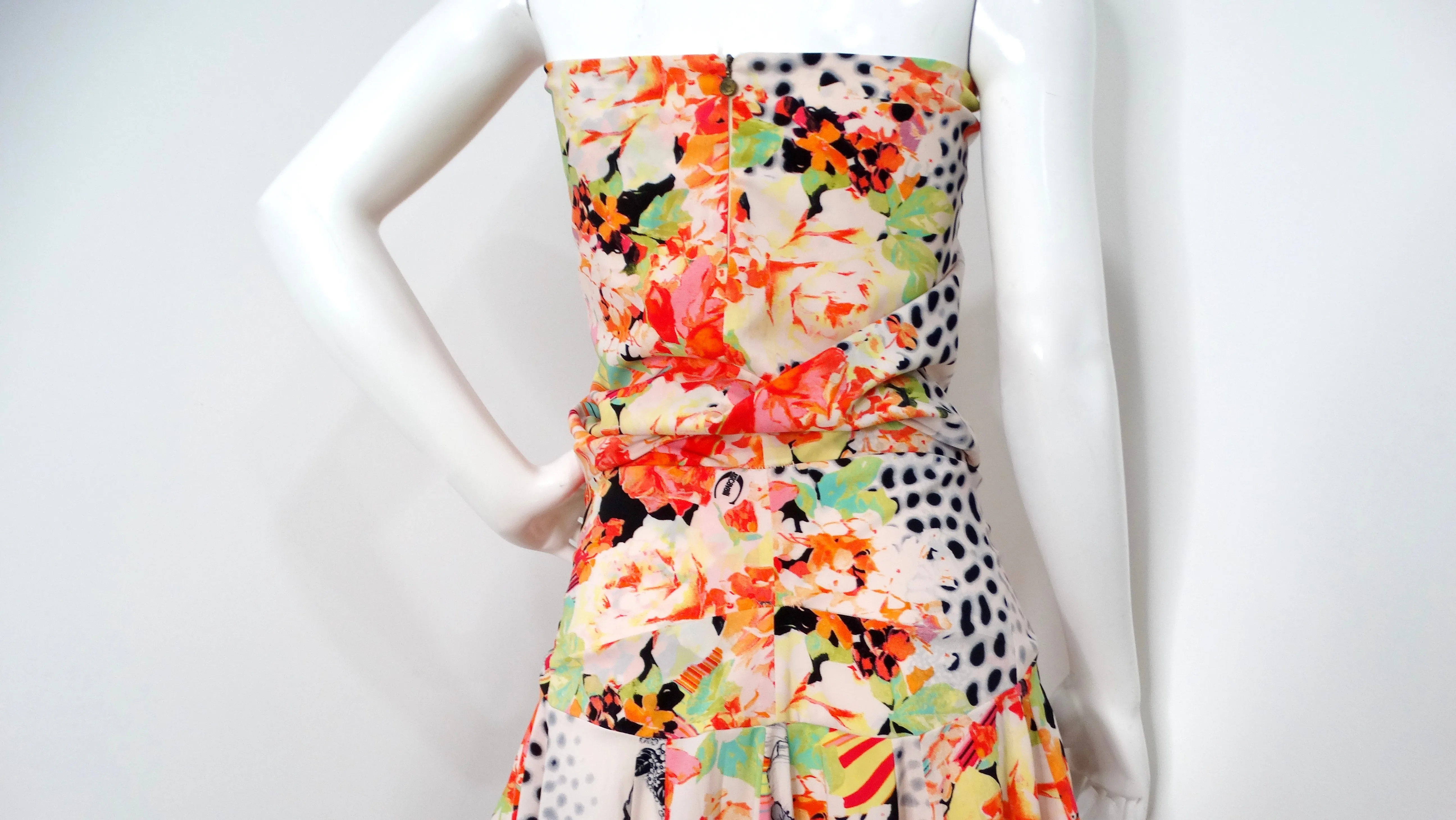 Just Cavalli Y2K Multicolor Floral Print Sleeveless Dress
