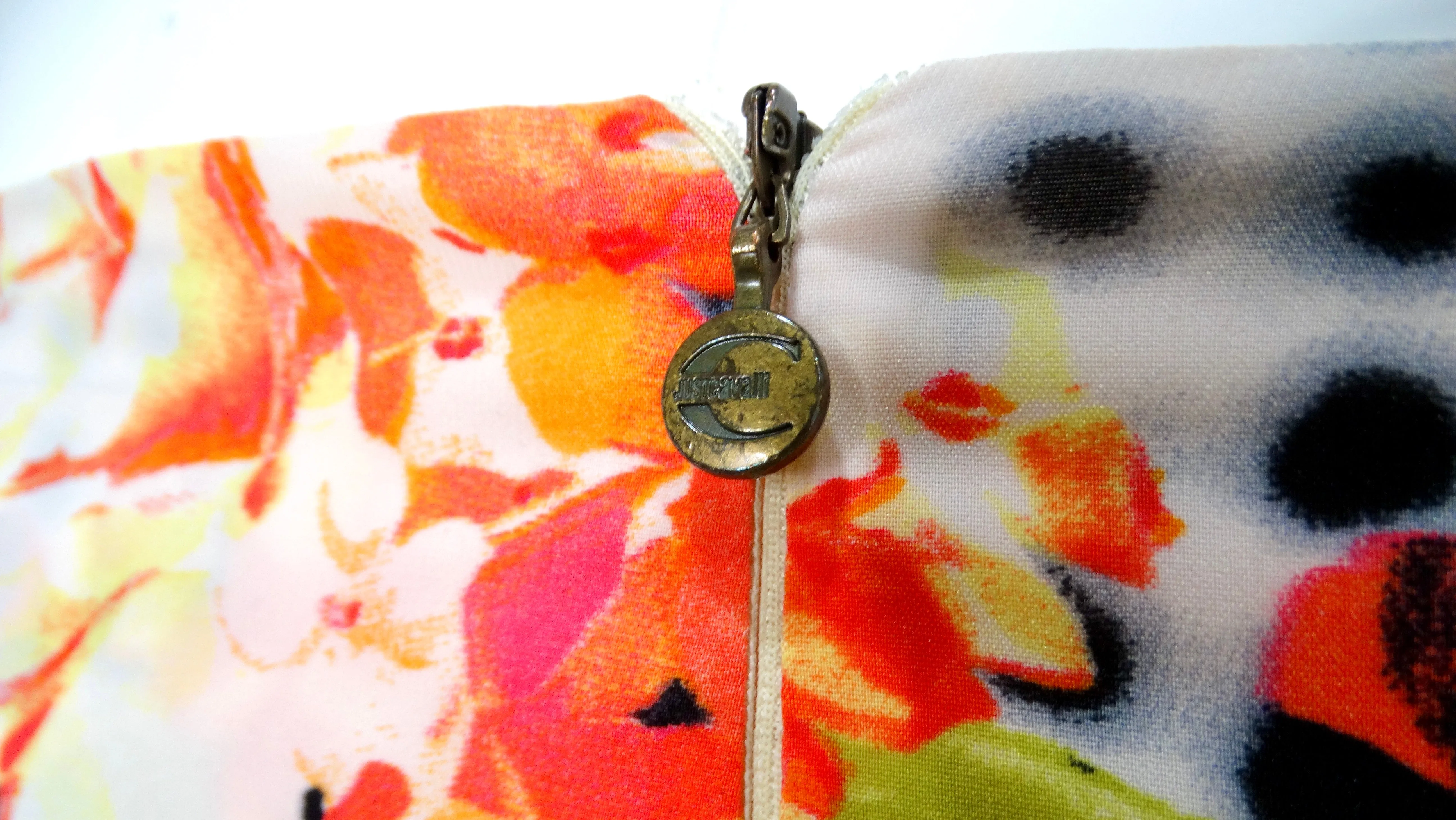 Just Cavalli Y2K Multicolor Floral Print Sleeveless Dress