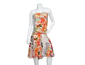 Just Cavalli Y2K Multicolor Floral Print Sleeveless Dress