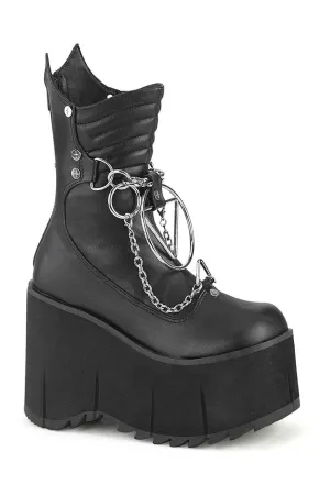 KERA-130 Knee Boot | Black Faux Leather