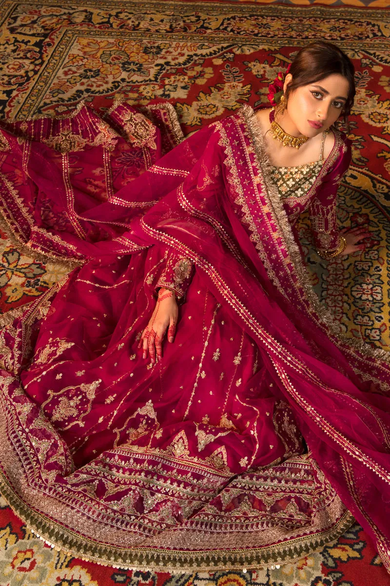 KF-03  GULMINA | Qalamkar Khaab Festive Formal Collection 2022 | Luxury Embroidered Unstitched Chiffon Suits