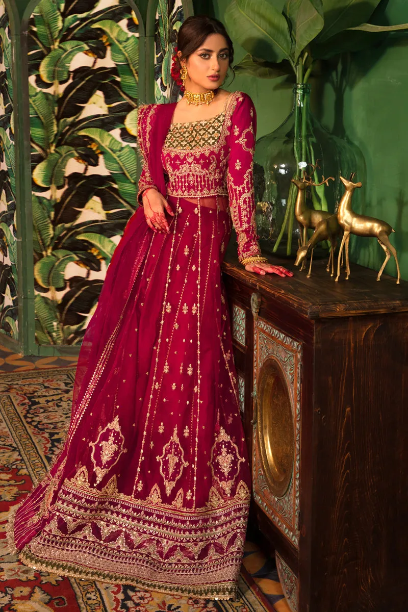 KF-03  GULMINA | Qalamkar Khaab Festive Formal Collection 2022 | Luxury Embroidered Unstitched Chiffon Suits