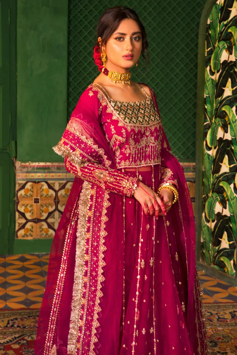 KF-03  GULMINA | Qalamkar Khaab Festive Formal Collection 2022 | Luxury Embroidered Unstitched Chiffon Suits