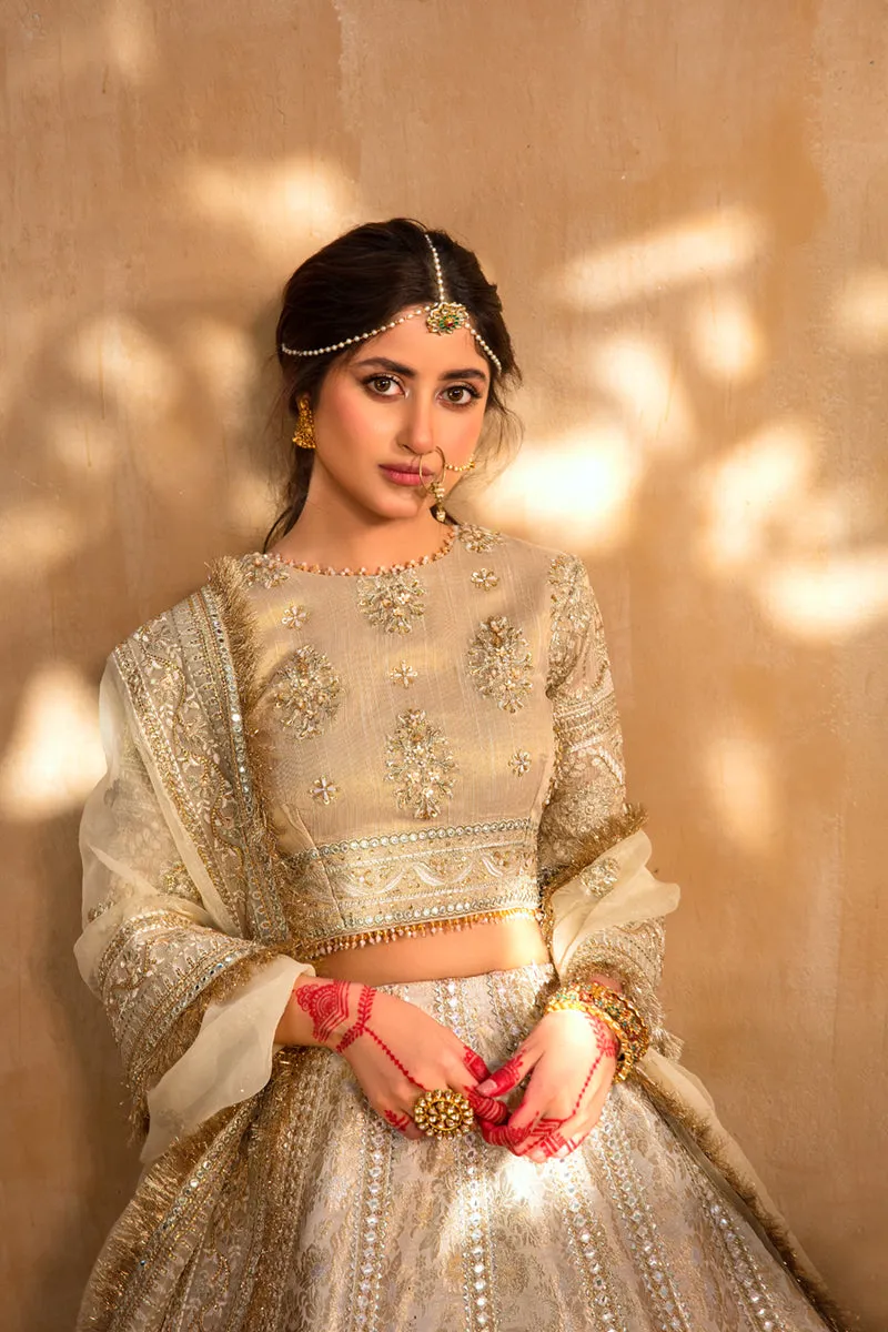 KF-04  AFSANAH | Qalamkar Khaab Festive Formal Collection 2022 | Luxury Embroidered Unstitched Chiffon Suits