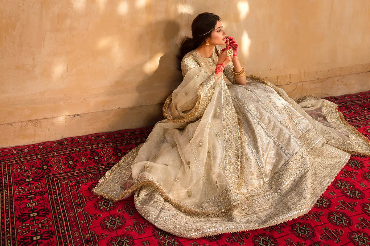 KF-04  AFSANAH | Qalamkar Khaab Festive Formal Collection 2022 | Luxury Embroidered Unstitched Chiffon Suits