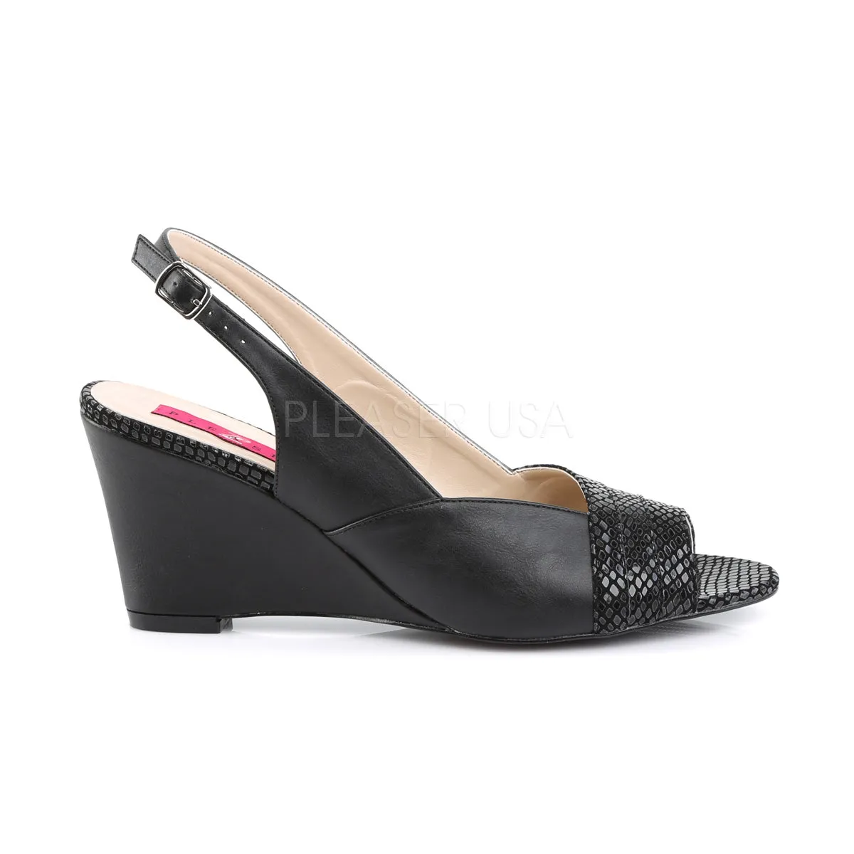 KIMBERLY-01SP  Black Faux Leather