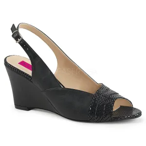 KIMBERLY-01SP  Black Faux Leather