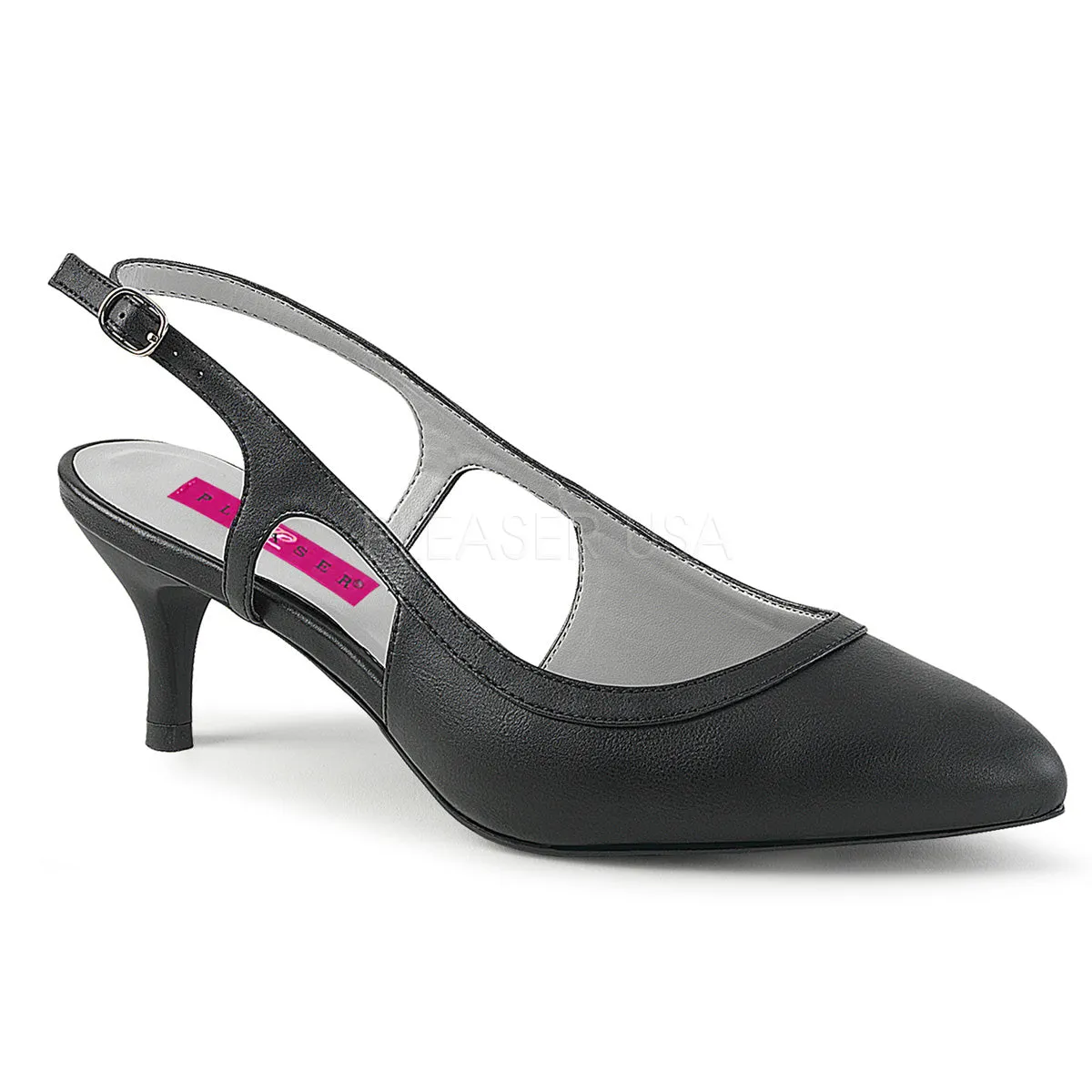 KITTEN-02  Black Faux Leather