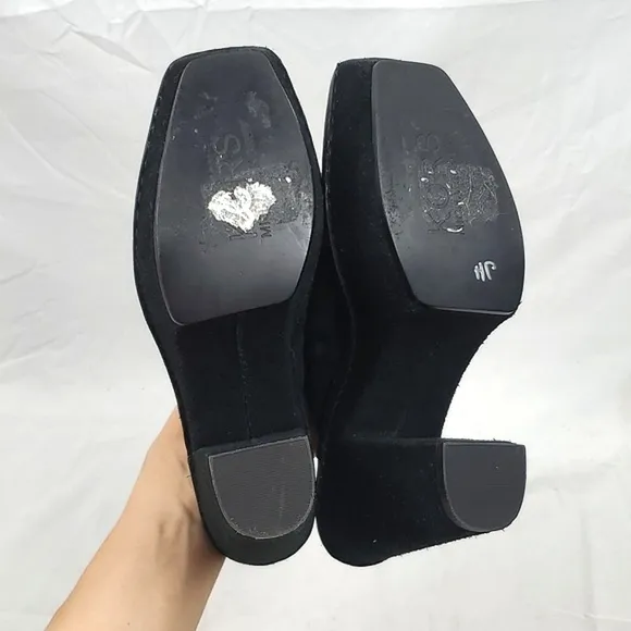 Kors Michael Kors Black Suede Platform Heeled Mule