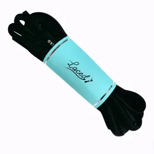 LACED APPAREL - WAXED LACES - BLACK - ROUND