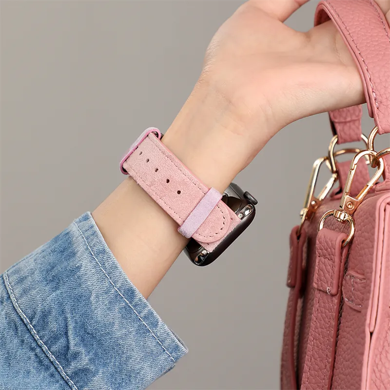 Ladies' Band for Apple Watch Made of Suede Leather